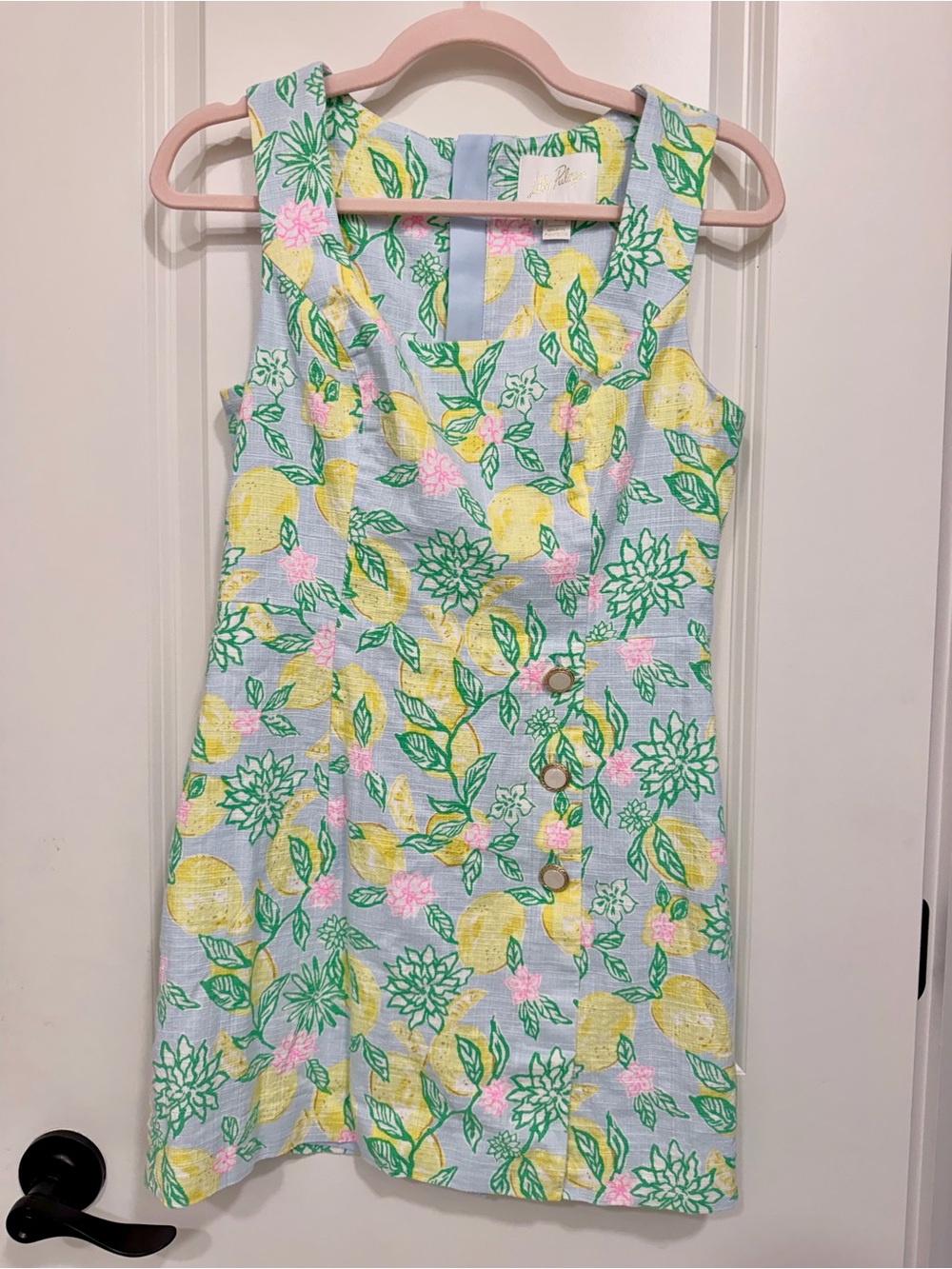Lilly Pulitzer Kalinara Skirted Romper "Bluette Make Lemonade" - Picture 2 of 3